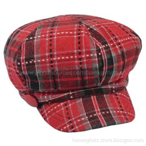 2012 New Style Fashionable Red Newsboy Cap